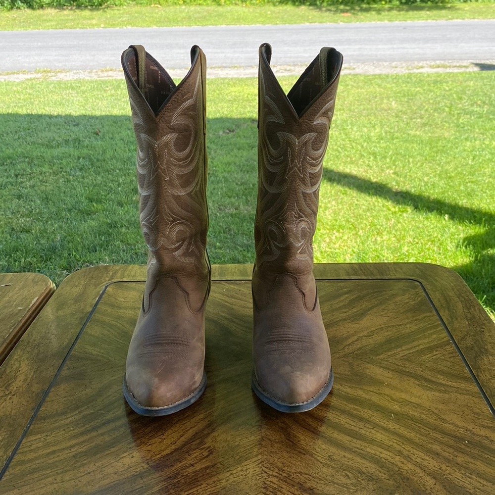 Durango leather cowgirl boots, size 8